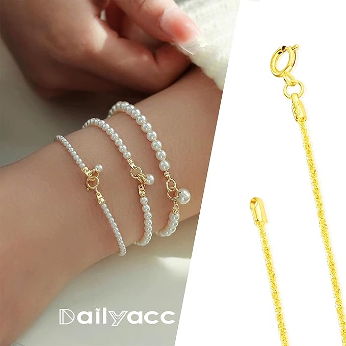 Spring Clasps Sterling Silver with Open Jump Rings Gold Necklace Clasps and Closures for Jewelry making,Made in Italy