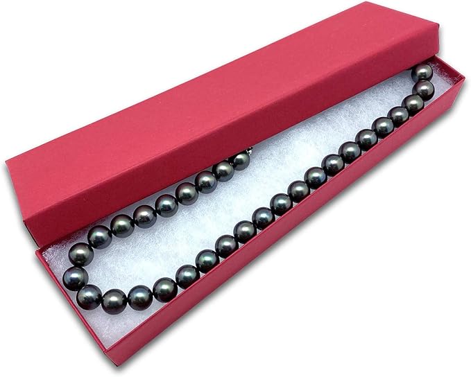 TheDisplayGuys - 25-Pack #82 Cotton Filled Cardboard Paper Jewelry Boxes Gift Case - Matte Red (8.0" x 2.0" x 1.0") - for Shipping or Storage
