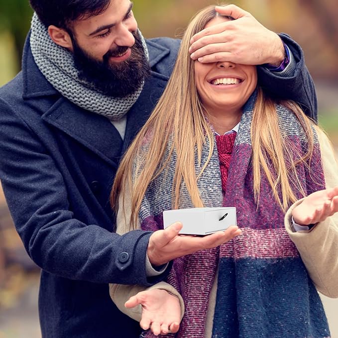 Coobbar Luxury Velvet-Lined Jewelry Gift Box 12-Pack, Compact Drawer Style Organizer for Earrings & Rings, Elegant Bracelet Display Box, Small Jewelry Storage Box, 3.5x3.5x1.26 Inches (White)