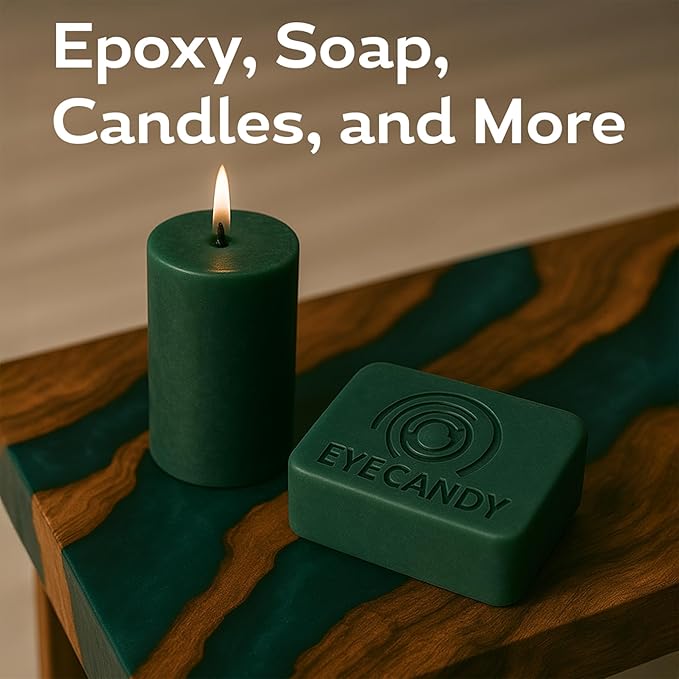 Eye Candy Pigments Premium Green Mica Powder - Forest Green (50gr) - for Epoxy, Resin, Soap, Paint, Woodworking, Acrylic Pouring, Bath Bombs, Fishing Lures - DIY Arts and Crafts Additive