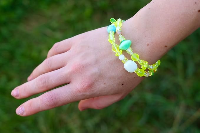 0.88oz (25g) Glow-Under-Blacklight Crystal Glass Bead Mix, Different Size & Color Uranium Czech Vintage Glass Bead Mix