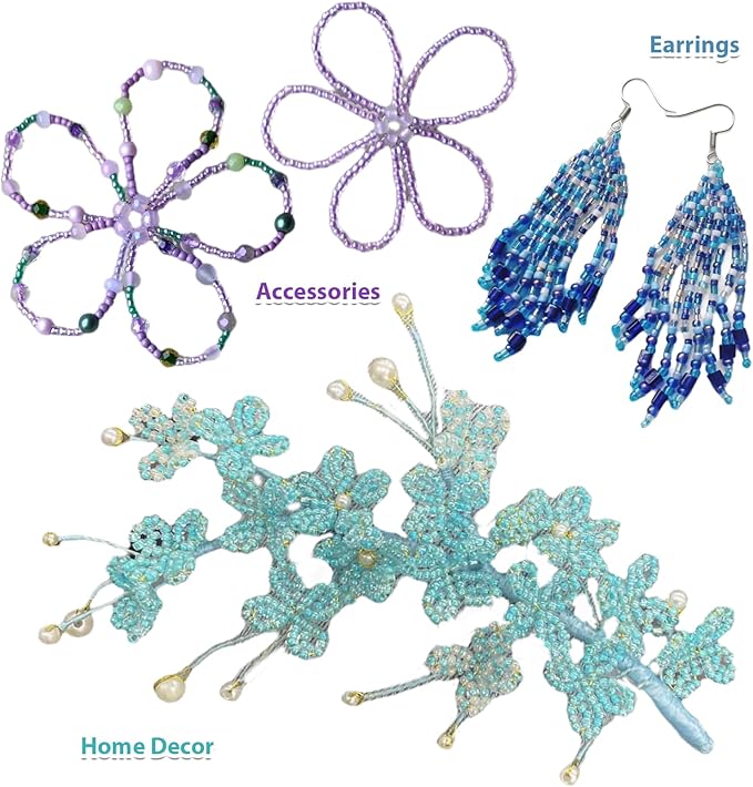 JOJOPLAY 11200pcs Glass Seed Beads for DIY Crafting Bracelet Necklace Embroidery Jewelry Making Supplies (3mm, 400pcs/Color, 28 Colors, Blue Scheme)