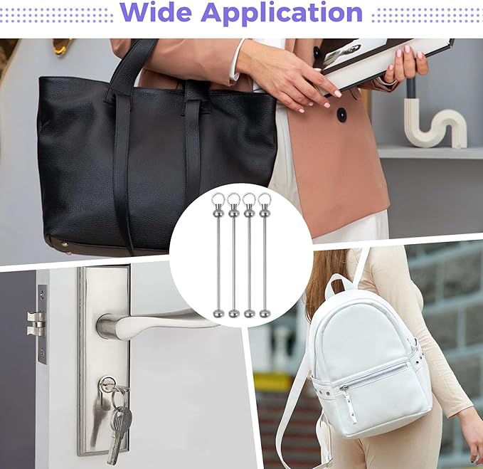 50 PCS Blank Beaded Keychain Bars, Metal Beading Sticks with Loop, Keychain Making Supplies for DIY Crafts, Bag Charms, Beadwork Projects, Jewelry or Custom Accessories