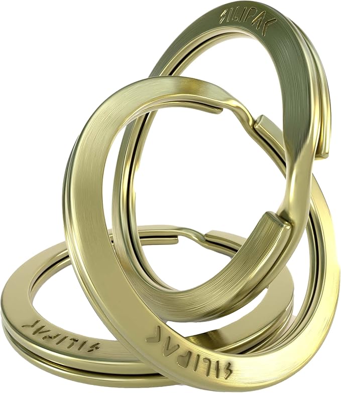 Key Rings Flat Split Keychain Bulk – Heavy Duty 1.18" (30 mm) Keyring – Organize Fast for Car & Home, Lanyards, School/Office/DIY – Metal Dog Tag Rings – Silver/Gold/Rainbow/Gunmetal