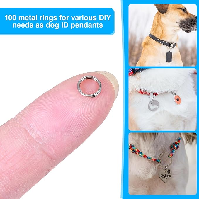 0.23 Inches Mini Jump Rings 100 Pack 6mm Split Key Rings Stainless Steel Small Split Ring for Jewelry Making with Double Loops Fit Necklaces Bracelets Earrings Crafts Ornaments DIY Arts- Silver