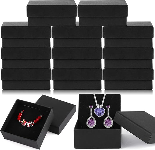 WSICSE 12pcs Jewelry Gift Boxes Small Gift Boxes for Necklace Ring Earring Jewelry Storage Box Cotton Filled Earring Boxes Gift Jewelry Organizer for Valentine's Day, Mother's Day