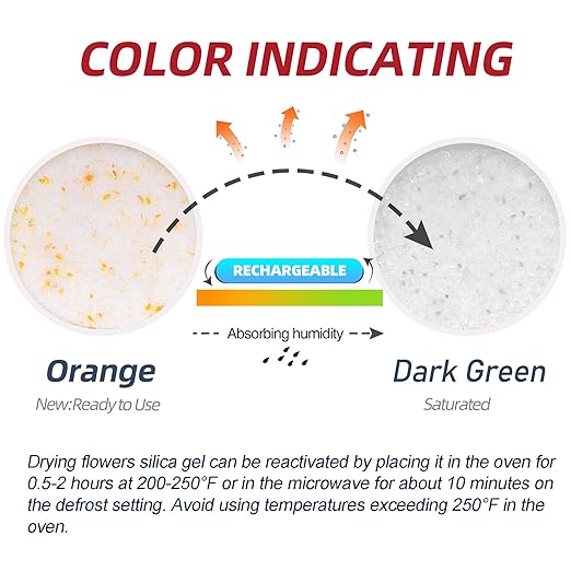 (NET 30 LBS) Silica Gel for Flower Drying, Silica Gel Flower Drying Crystals, Reusable Flower Drying Silica for Wedding Bouquet Preservation