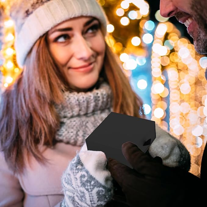 Coobbar Luxury Velvet-Lined Jewelry Gift Box 12-Pack, Compact Drawer Style Organizer for Earrings & Rings, Elegant Bracelet Display Box, Small Jewelry Storage Box, 3.5x3.5x1.26 Inches (Black)