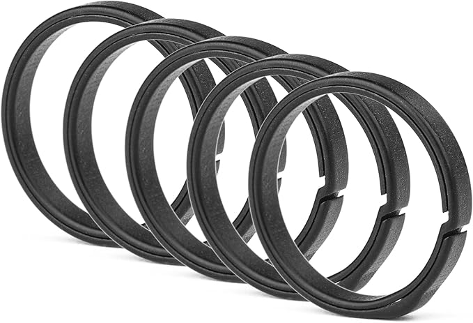 TISUR Titanium Key Ring,Elegant Quick Release Side Pushing Split Rings Kit for Keychains,Heavy Duty Keyring for Dog Tag