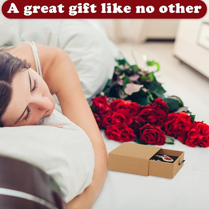 Nsmykhg Jewelry Gift Box Velvet-Lined,12 Pack Compact Drawer Style for Earrings & Rings, Necklace & Bracelet Organizer, 3.93x3.93x1.65 Inches, Stackable Elegant Jewelry Display & Storage Box (Kraft)