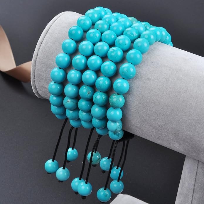 MASSIVE BEADS Natural Healing Power Gemstone Crystal Beads Unisex Adjustable Macrame Bracelets