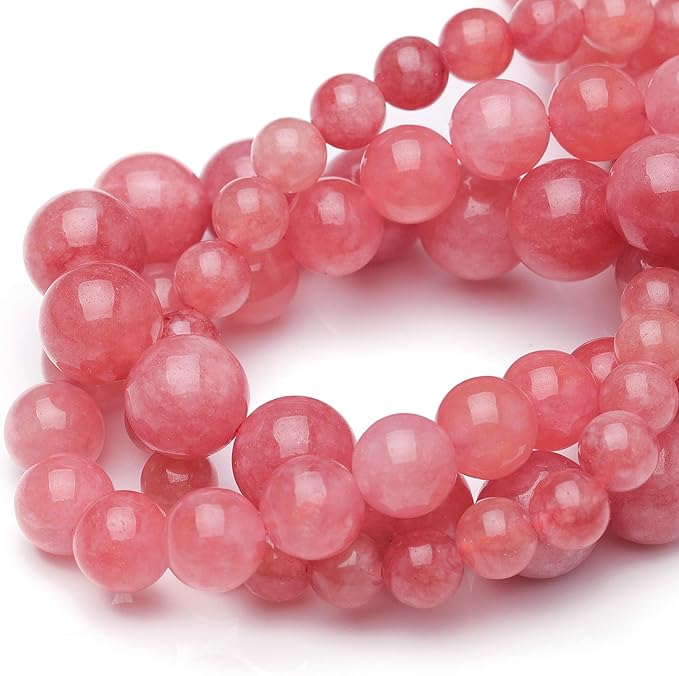 Natural Stone Beads for Jewelry Making,8mm Ice Type Sunstone Polished Smooth Round Gemstone Beads for Bracelet Necklace 15 Inch
