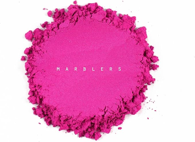 MARBLERS Pink Mica Powder [Magenta] 4oz (113g) | Cosmetic Grade | Epoxy Resin Pigment | Dye | Non-Toxic, Vegan, Cruelty-Free | Lip Gloss, Nails, Body Butter, Bath Bomb, Candle & Soap Making
