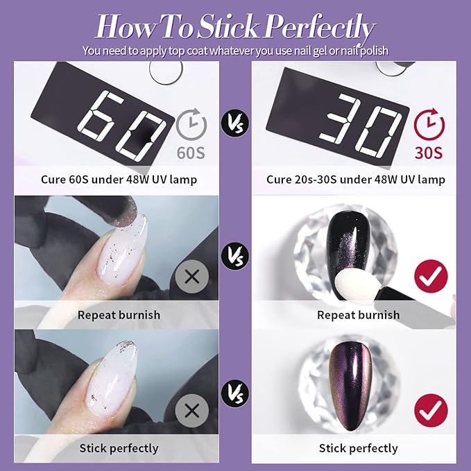 Born Pretty Chrome Powder Metallic Mirror Chameleon Pigment Powder Auroras Mermaid Nail Powder for Nail Art Gel Polish Manicure Nail Art Decorations 9 Jars