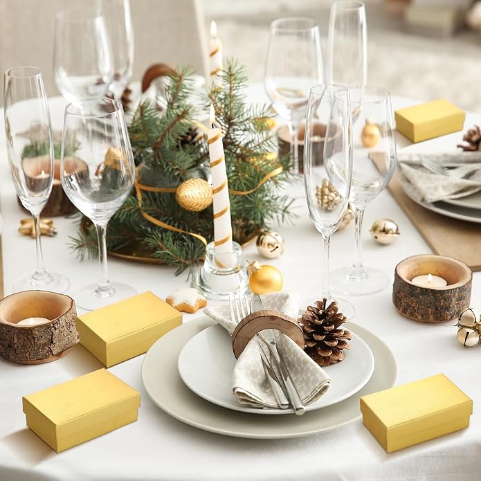 Tenceur 100 Pcs Valentines Jewelry Gift Boxes Bulk Kraft Jewelry Cardboard Box for Necklace Earring Bracelet Storage Package