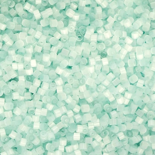 John Bead 25g Cylin Beads Silkfreeze Blue 11/0 Glass Cylindrical Seed Beads for Jewelry Bracelets Necklaces Earrings Making Embroidery Home Decor