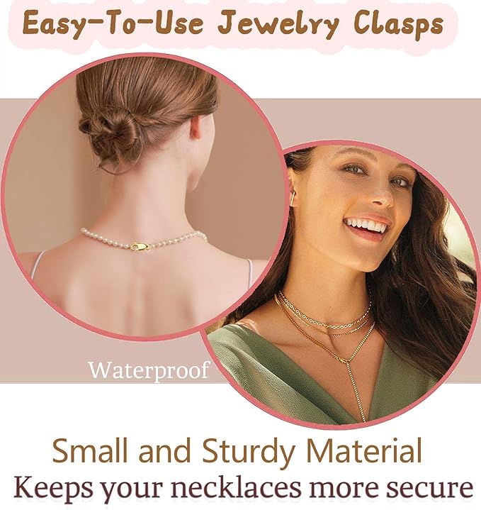 Kcctoo Silver Lobster Claw Clasp with Closed Jump Rings 14K Gold Necklace Clasps and Closures for Jewelry Making, Made in Italy 12mm(0.47inch) (8pcs Gold and Silver)