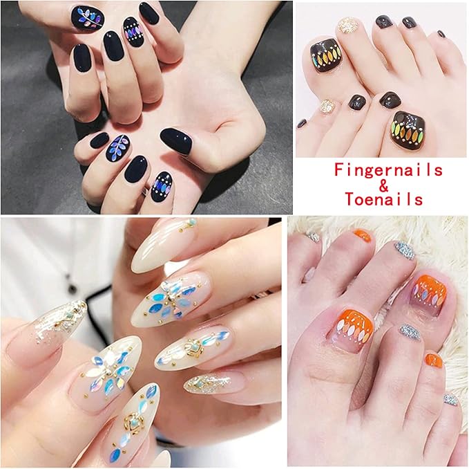 12 Colors Leaf Nail Art Glitter Sequins, Holographic 3D Leaves Nail Art Flakes Designs, Laser Leaf Glitter Acrylic Nails Supplies for Women Girls Manicure Sparkly Decorations, DIY Shiny Crafts