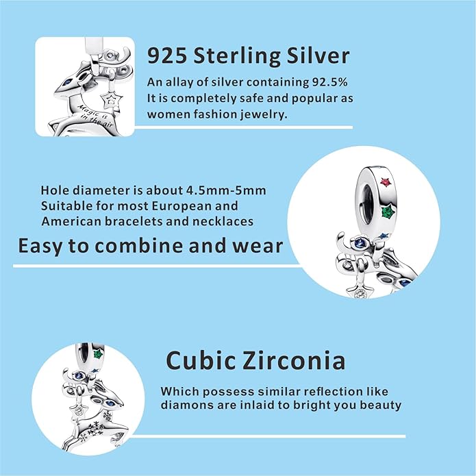 Fashion Charms Compatible for Bracelets,S925 Sterling Silver Charms,For Women Jewelry Present