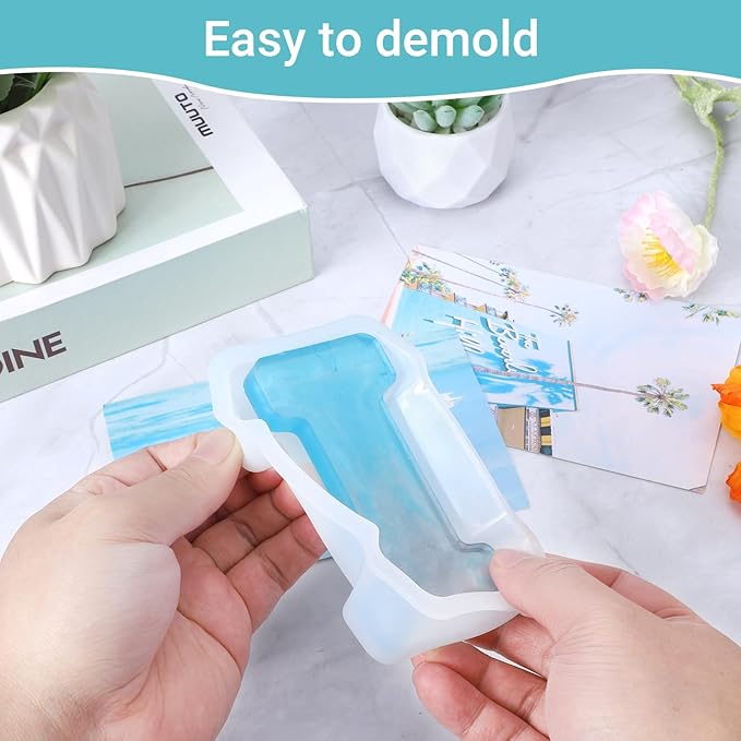 Gartful Resin Letter Molds for Casting, I Capital Alphabet Resin Silicone Molds for Epoxy, Thick 3D Silicone Letter Molds for Making Letters, Word Sign Art, DIY Crafts, Making Candle, Party Home Decor