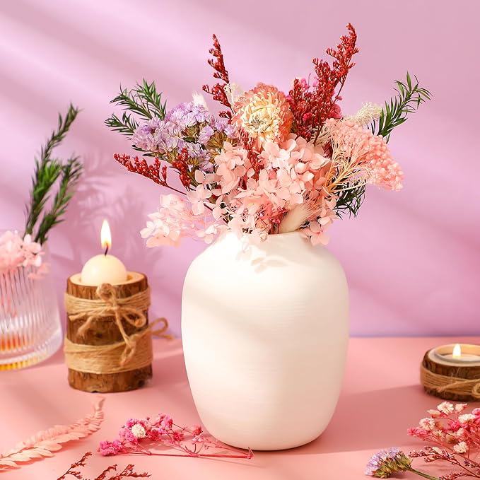 Real Dried Flowers, Natural Dry Flowers Mixed Natural Pressed Flowers Flores Secas Dried Florals for Crafts,Resin,Candle Making (Pink)