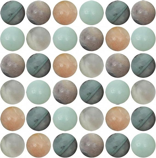 Natural Stone Beads for Jewelry Making 100pcs 8mm Genuine Gemstone Round Amazonite Beads for DIY Bracelets Necklaces Yoga Mala Healing Crystal Stones for Crafts