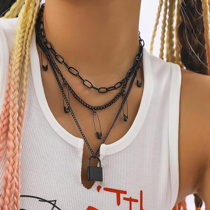 Jishi 16ft Aluminium Curb Chain Roll, Thick Twisted Chain Links, Black Plated Metal Craft Chain Curb Link Chain Spool for Jewelry Making Necklace Bracelet DIY Crafts, Jewelry Making Findings Supplies