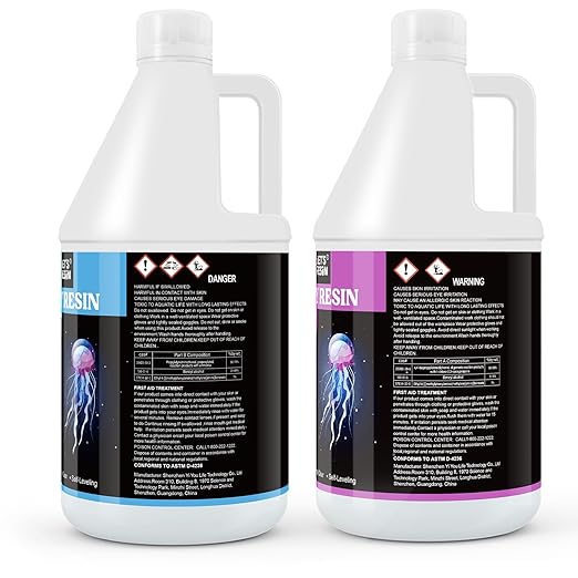 LET'S RESIN Epoxy Resin Kit,1 Gallon Bubble Free & Crystal Clear Epoxy Resin for Casting, DIY, Art, Molds,Jewelry（Including 0.5 Gallon Resin + 0.5 Gallon Hardener）