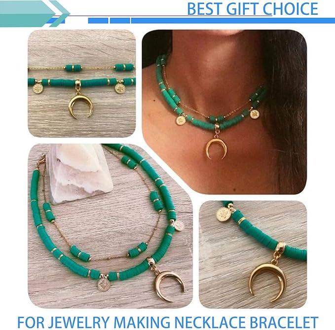 GREENTIME Clay Beads, 4500 pcs Flat Round Spacer Clay Beads Heishi Beads for Bracelets Making Kit Earring DIY Crafts for Holiday Presents (24Color 6 mm)