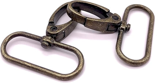 1-1/2 inch Swivel Clasps Swivel Lobster Claw Clasp 1.5 inch Swivel Clips 38mm Swivel Hooks for Purse Bag Making 10pcs Antique Bronze