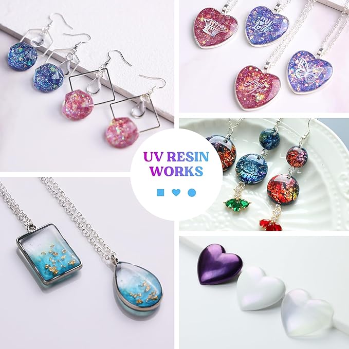 LET'S RESIN UV Resin, Upgraded 500g Crystal Clear UV Resin Hard, Low Odor Ultraviolet Epoxy Resin, UV Light Cure Solar Sunlight Activated Glue for Jewelry, Craft Decoration