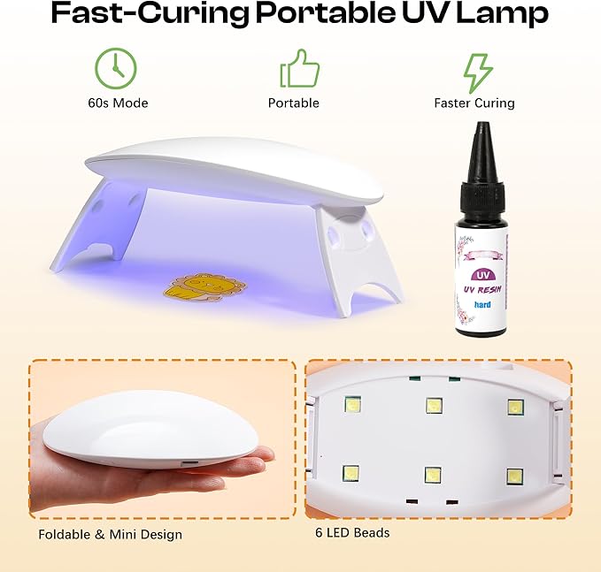 Csyidio 160PCS Shrink Plastic Sheet Kit with 15PCS Shrink Papers, UV Resin, UV Lamp and Keychains Accessories for Kids Craft Ornaments, DIY Key Chains & Christmas Decor