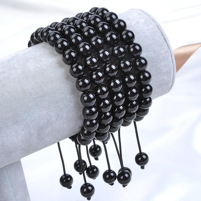 MASSIVE BEADS Natural Healing Power Gemstone Crystal Beads Unisex Adjustable Macrame Bracelets