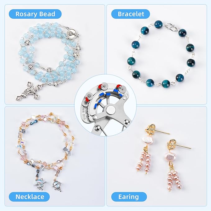 Looper Pliers in One Step for Jewelry Making, 1.5mm-2.25mm-3mm Looping Size, Beading Looper Tool, Wire Looping Pliers for 24-18 Gauge Craft Wire, Patented