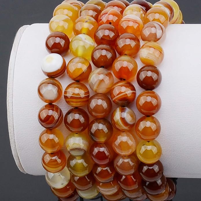 MASSIVE BEADS Natural Healing Power Gemstone Crystal Beads Unisex Adjustable Macrame Bracelets