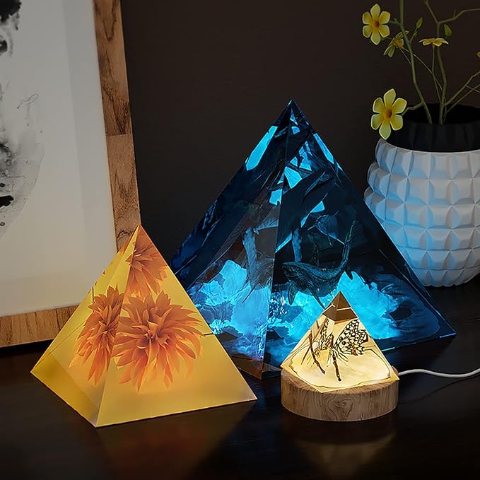 3 Pack Silicone Pyramid Molds - Resin Releasing, Soap Making, Animal Shapes - Home Decor & Candle Making