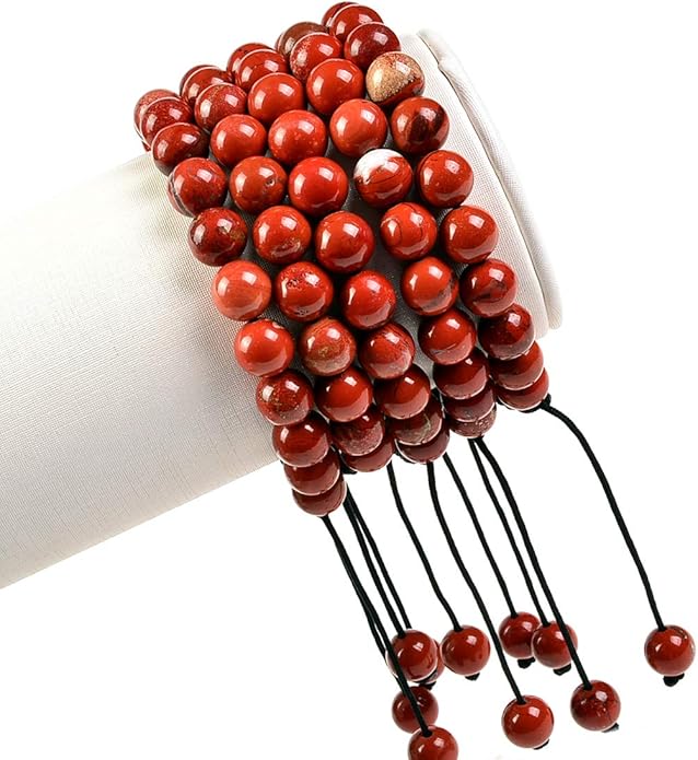 MASSIVE BEADS Natural Healing Power Gemstone Crystal Beads Unisex Adjustable Macrame Bracelets