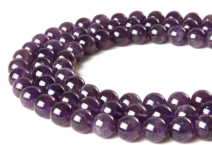 100pcs 8mm Amethyst Beads Natural Gemstone Beads Round Loose Beads for Jewelry Making