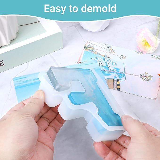 Gartful Resin Letter Molds for Casting, F Capital Alphabet Resin Silicone Molds for Epoxy, Thick 3D Silicone Letter Molds for Making Letters, Word Sign Art, DIY Crafts, Making Candle, Party Home Decor