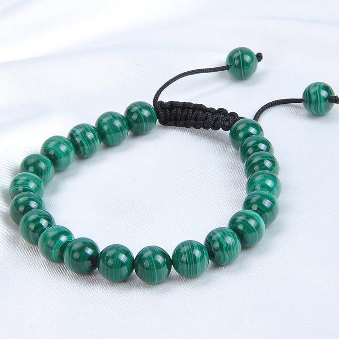 MASSIVE BEADS Natural Healing Power Gemstone Crystal Beads Unisex Adjustable Macrame Bracelets