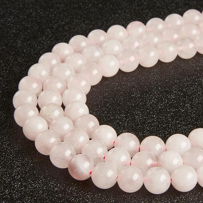 100pcs 10mm Rose Quartz Beads Natural Gemstone Beads Round Loose Beads for Jewelry Making