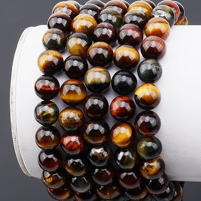 MASSIVE BEADS Natural Healing Power Gemstone Crystal Beads Unisex Adjustable Macrame Bracelets