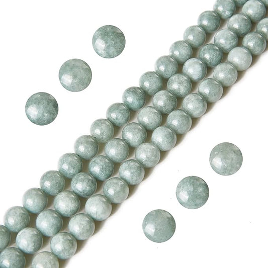 100pcs 6mm Burmese Jade Beads Natural Gemstone Beads Round Loose Beads for Jewelry Making