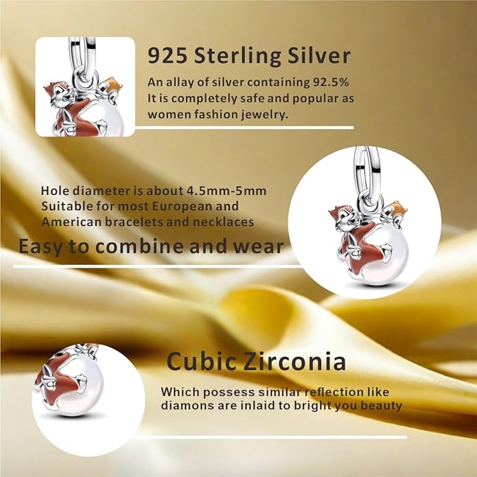 Fashion Charms Compatible for Bracelets,S925 Sterling Silver Charms,For Women Jewelry Present