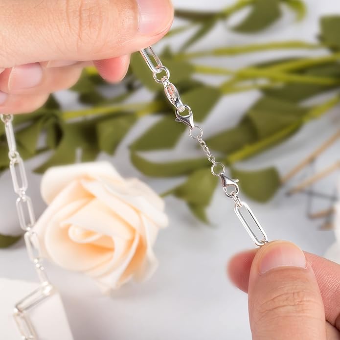 3 Pcs 925 Sterling Silver Necklace Extenders Gold Plated Durable Strong Removable Necklace Bracelet Anklet Extension Chain Extenders for Jewelry Making 1 2 3 Inch