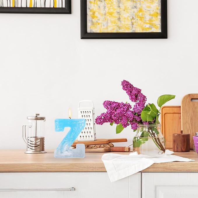 Gartful Resin Letter Molds for Casting, Z Capital Alphabet Resin Silicone Molds for Epoxy, Thick 3D Silicone Letter Molds for Making Letters, Word Sign Art, DIY Crafts, Making Candle, Party Home Decor