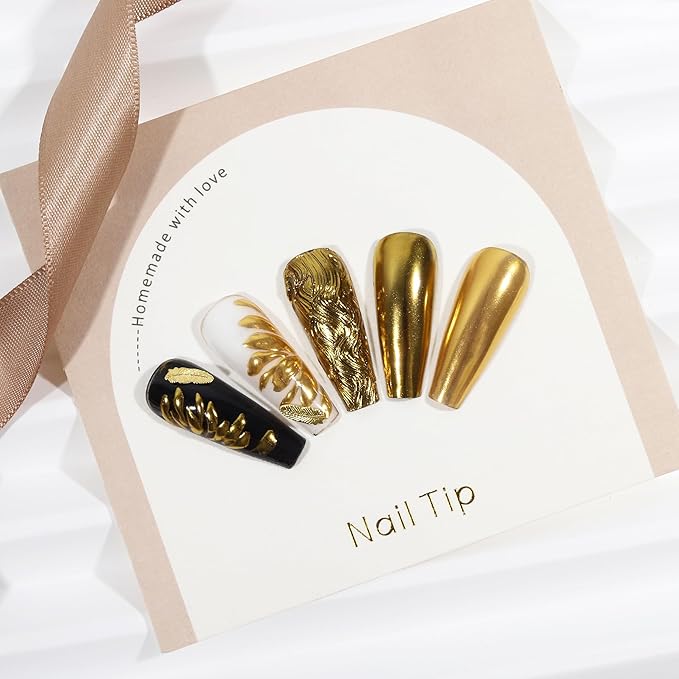 Artdone Chrome Nail Powder, Gold Iridescent Aurora Powder Metallic Mirror Effect Pigment Pearlescent Mermaid Pigment Pearl Glitter Dust Kit, Nail Art Decoration, Resin Craft