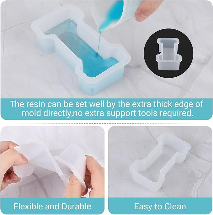 Gartful Resin Letter Molds for Casting, I Capital Alphabet Resin Silicone Molds for Epoxy, Thick 3D Silicone Letter Molds for Making Letters, Word Sign Art, DIY Crafts, Making Candle, Party Home Decor