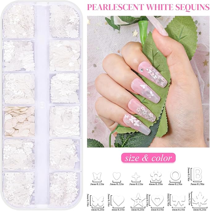 5 Boxes 60 Colors Holographic Nail Art Sequins Kit, Iridescent Sparkle Laser Hollow 3D Star Butterfly Heart Round Mixed-shapes Nail Glitter Flakes for Manicure Body Makeup Craft DIY (1-colorful-kit1)