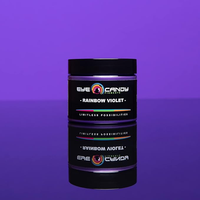 Eye Candy Pigments Premium Purple Mica Powder - Rainbow Violet (50gr) - for Epoxy, Resin, Soap, Paint, Woodworking, Acrylic Pouring, Bath Bombs, Fishing Lures - DIY Arts and Crafts Additive